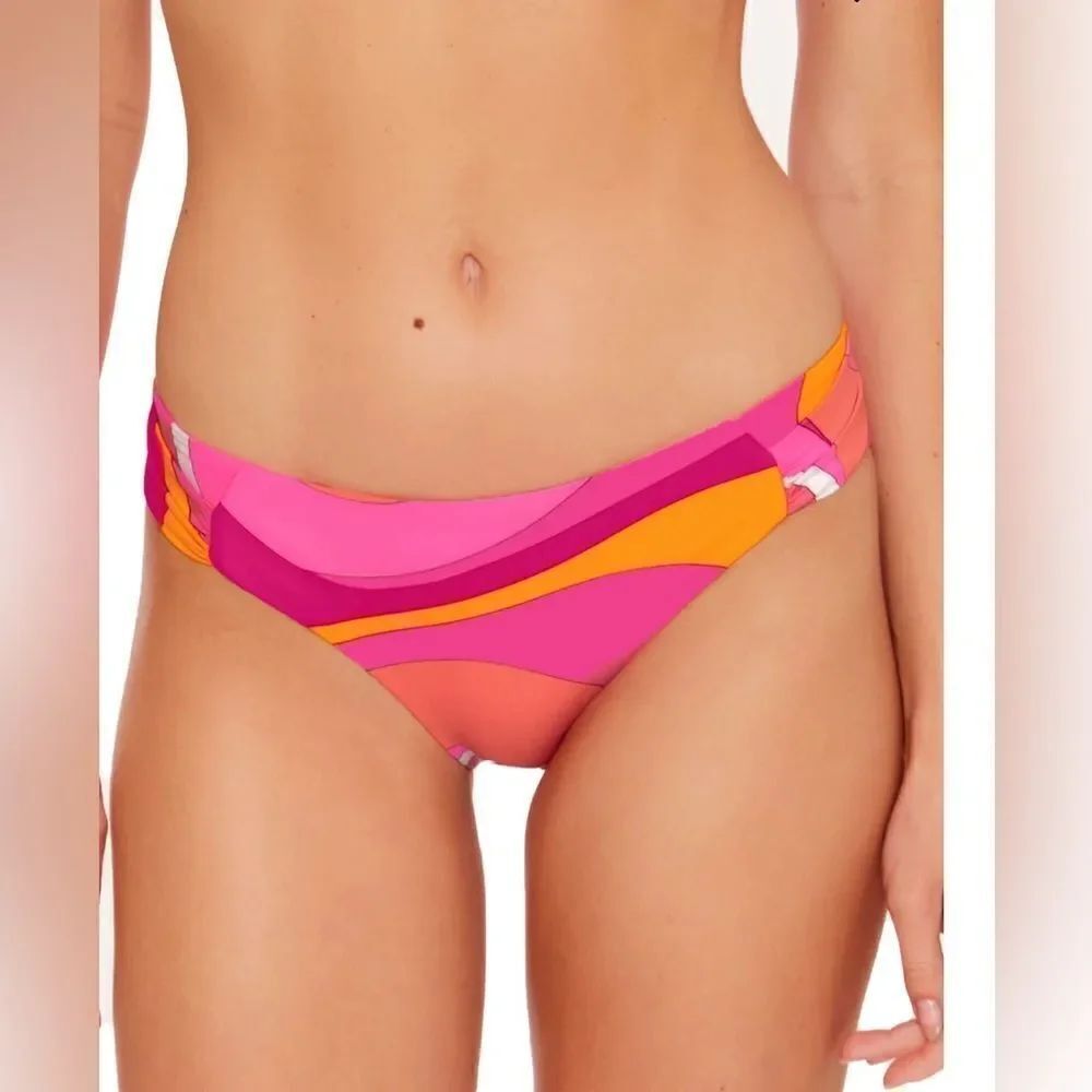 TRINA TURK Vivid Vista Tab Side Hipster Bikini Bottom- SZ 6